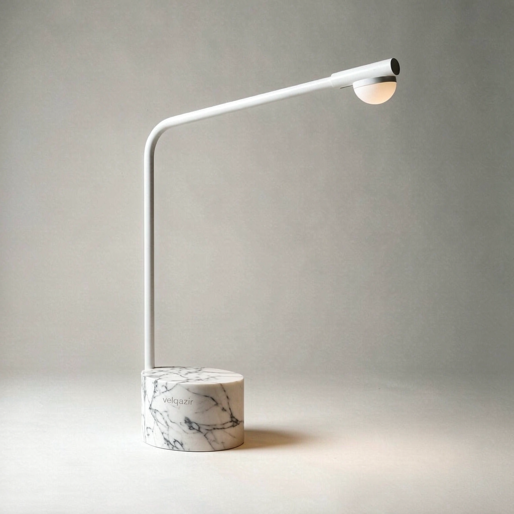 velqazir Lumen Arc Marble Table Lamp