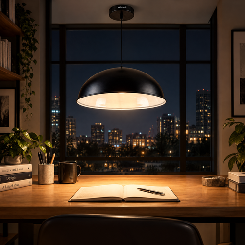 velqazir Dome Spun Aluminium Pendant Light