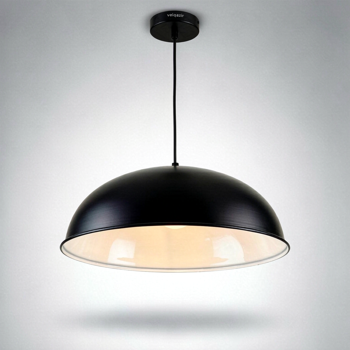 velqazir Dome Spun Aluminium Pendant Light